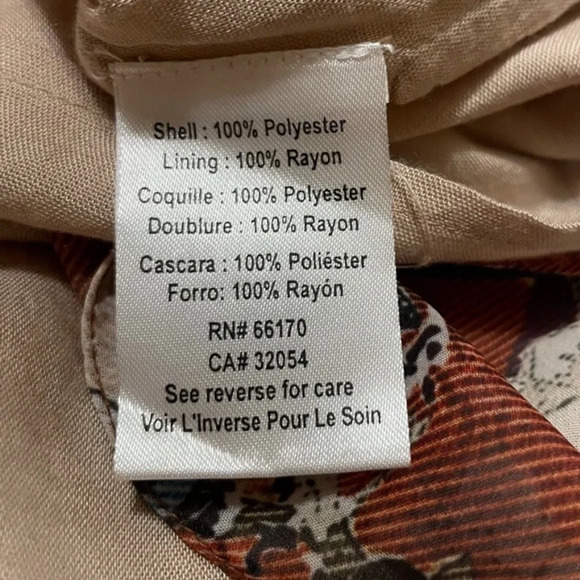 Hemant & Nandita Zeri Dress Size 4 Floral Boho Peasant Rust Orange Anthropologie - Picture 7 of 8